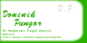 dominik pungor business card